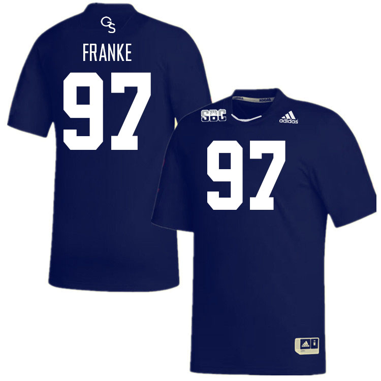 Men #97 Brendan Franke Georgia Southern Eagles College Football Jerseys Stitched Sale-Navy